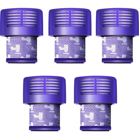 Lot de 5 filtres V10 pour aspirateur Dyson, lot de 5 filtres de rechange pour aspirateur Dyson V10, V10 Absolute, V10 Animal, V10 Motorhead, SV12 pièce de rechange P/N 969082-01 (1/4)
