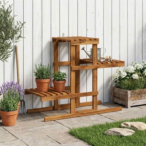 vidaXL Soporte de plantas Natural 82 x 36 x 60 cm (1/5)