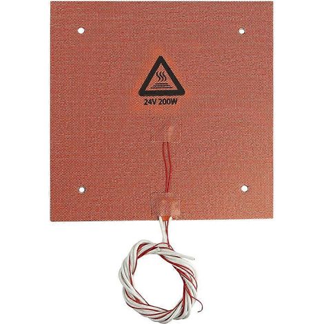 Heizbettauflage, 235 x 235 mm, 24 V/220 W, passend für Ender-3 CR-10 3D-Drucker.