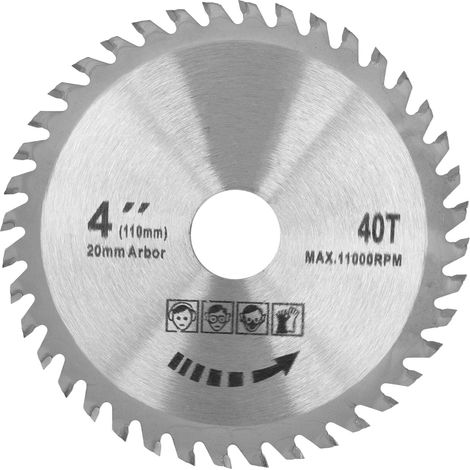 2 Lames de Scie Circulaire 105mm 4x40T Disque de Coupe Bois Professionnel Accessoire Menuiserie (1/5)