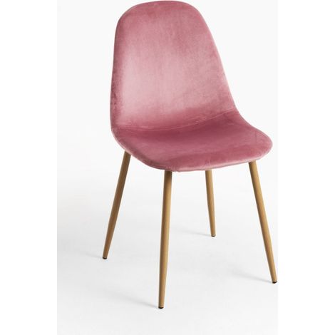 Sillas Comedor - Silla Teok Terciopelo - Rosa (1/5)