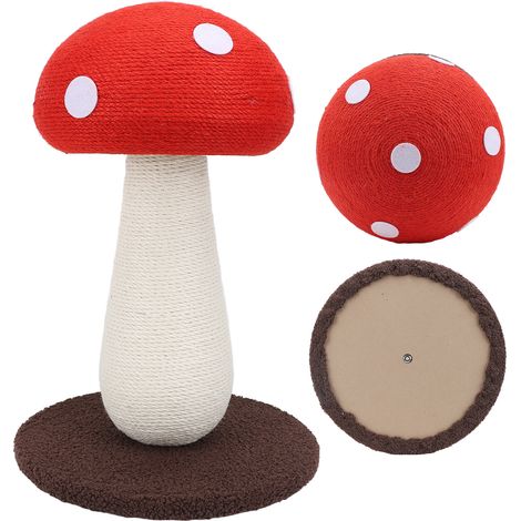 Arbre à chat en forme de champignon, résistant aux rayures, Protection des meubles, gain de place, mignon grattoir pour chatons (1/5)
