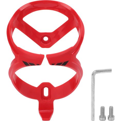 Porte-bidon polycarbonate rouge pour vélo, adaptateur tige de selle support bouteille d’eau longue randonnée extérieur (1/5)