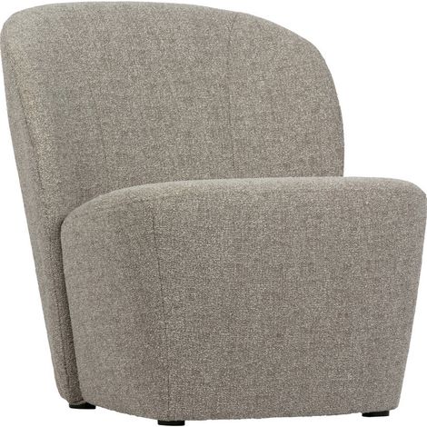 Fauteuil 68x72x75 cm en laine tressée taupe - FLAVIO (1/5)