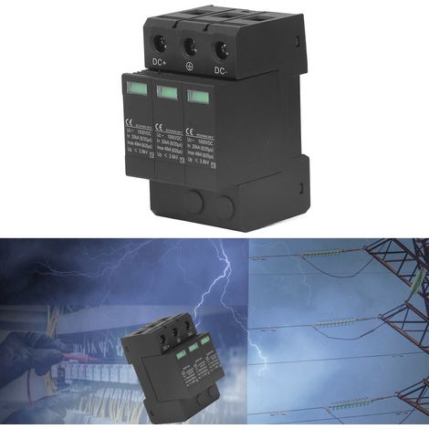 Parafoudre photovoltaïque SGSP-40 noir, 1000 V, triphasé, 40 kV (1/5)