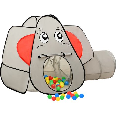 Tenda da gioco per bambini a forma di elefante 174 x 86 x 101 cm grigia 020005155