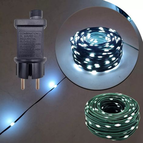 Luci di Natale 500 LED 50m Catena Luminosa con Giochi di Luce IP44 Interno Esterno 50 Metri - 6500k