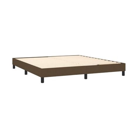 Sommier, matelas et éclairage LED de style Snowco, marron foncé, 160 × 200 cm, éclairage led d’ambiance, pour chambre, décor moderne, facile à assembler (1/5)