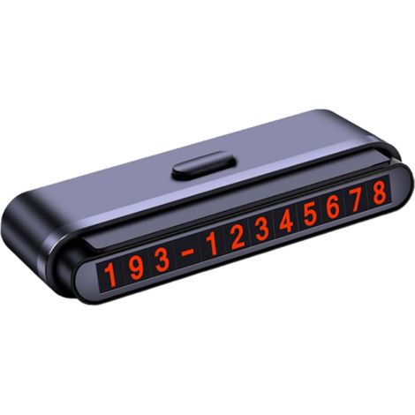 Plaque de Stationnement Temporaire Numéro de Téléphone Lumineux Voiture Design Adhésif, Matériau Abs Robuste, Accessoire Tournevis Inclus pour Fixation Facile (1/5)