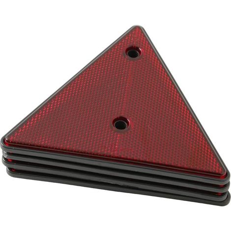 4 x Catadioptre Triangle Rouge, Catadioptre Triangle pour Remorque, Catadioptre Visser Fixe Remorque Réflecteurs, Catadioptre Triangle Signalisation, Appliquer à RV Caravanes Remorque Camion (1/4)