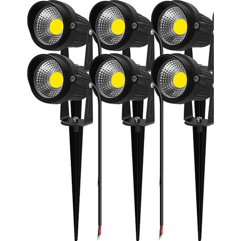 6X LED Spot de Jardin Blanc Chaud LED Spot d'Extérieur IP65 Lumière de Jardin 5W Herbe pour l'Extérieur Jardin Herbe Blanc Chaud (1/5)