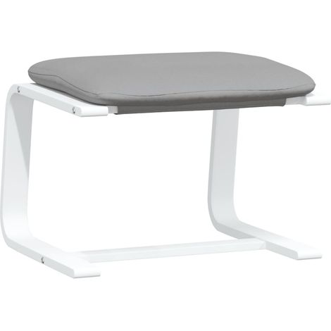 Repose-pied Gris clair 51x41x40 cm Tissu