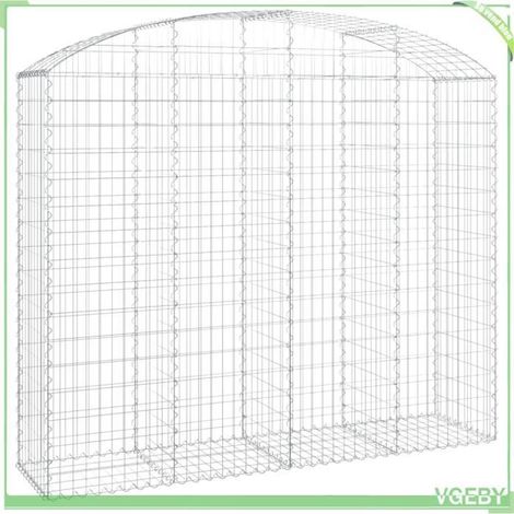 Panier de gabions arqué - FAFEICY - 153478 - 200x50x160/180 cm - Fer galvanisé - Fil Ø 3,5 mm (1/4)