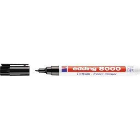 Rotulador permanente para congelador, negro, 1 mm – Referencia W698432, punta fina, resistente al frío y a la humedad.