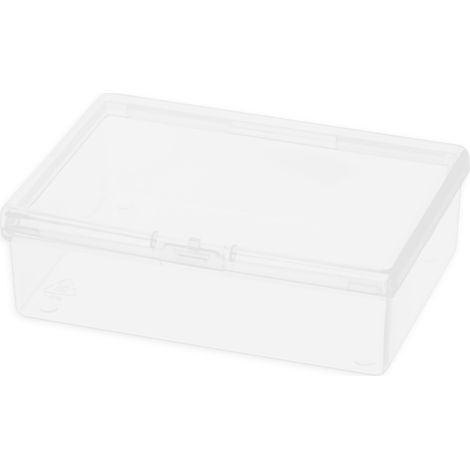 Boîte de rangement rectangulaire transparente avec couvercle, boîte en plastique transparent PP,1007030mm (1/5)