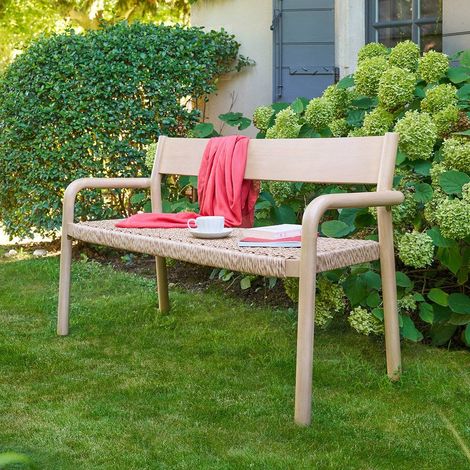 Banc de jardin Wooky 3 places beige - Hespéride