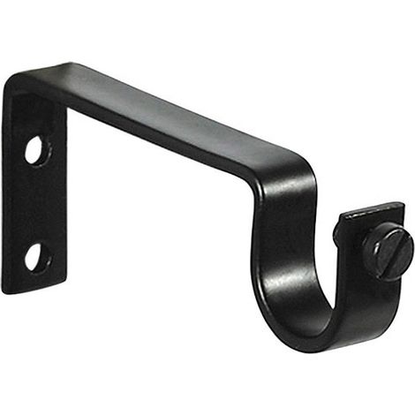 Supporto Forgia Semplice Ø 20 mm. Nero (Blister 2 Pezzi)