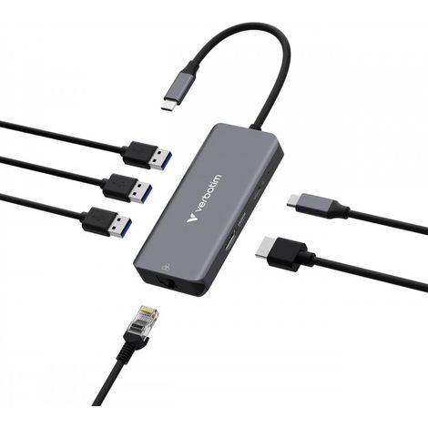 Verbatim 32157 hub & concentrateur USB 3.2 Gen 1 (3.1 Gen 1) Type-C 5000 Mbit/s Gris