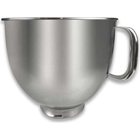 Accessoire pour robot pâtissier KitchenAid Kaishanyi Chef K5THSBP : bol mélangeur en acier inoxydable pour casseroles de 5 litres avec poignée (1/4)