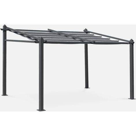 Pérgola 3x4m de aluminio con cubierta corredera (1/5)