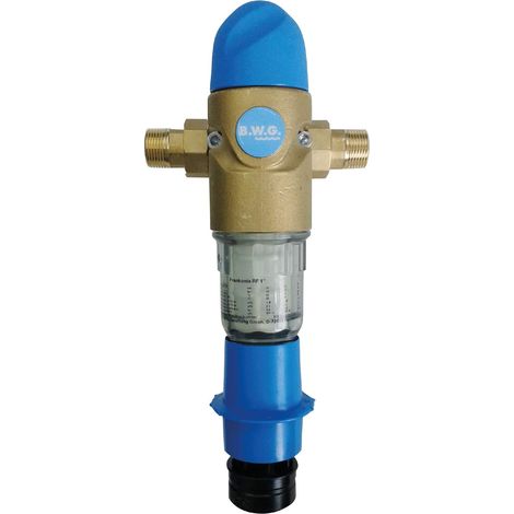 Sanitop-Wingenroth 14326 4 - Filtro dell'acqua per casa, 1 pollici, pressione nominale: 16 bar, colore: Blu