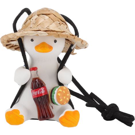 Pendentif Canard Oscillant Mignon pour Rétroviseur de Voiture - Décoration Auto Amusante en Forme de Cola et Burger (1/5)
