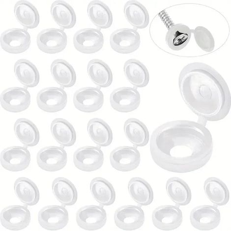 (30 pièces blanches) Vis à tête Phillips et clous décoratifs à capuchon, boucles pliantes pour voitures (1/3)