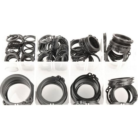 Juego de 250 anillos de retención externos DIN 471 – 8 tamaños de 20 a 45 mm – Para ensamblajes mecánicos precisos - DIN 471 DE