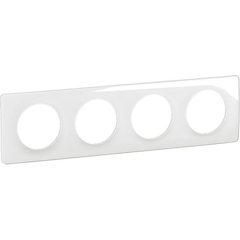 PLAQUE 4 POSTES BLANC EMAILLE LEGRAND CP0004