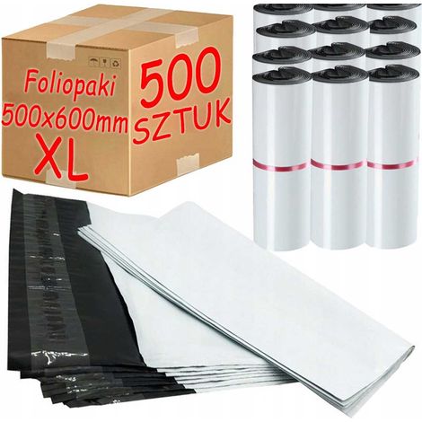 Enveloppes d'expédition Courier Poly Mailers blanches XL 500x600mm - 500 pièces. (1/5)