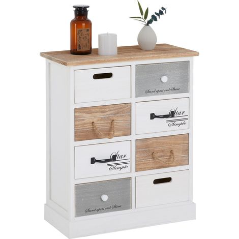 Chiffonnier SALVA Brun,Gris,Blanc