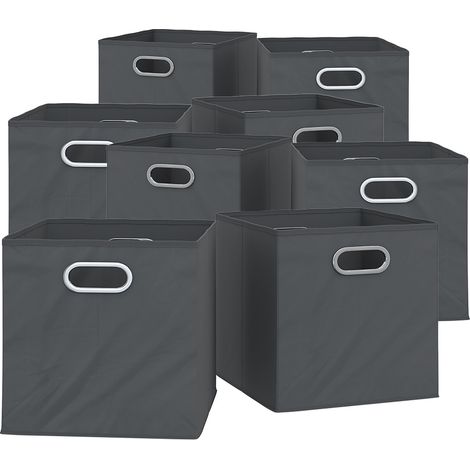 Faltbox , Anthrazit, 30 x 30 cm 8er Set, Vicco