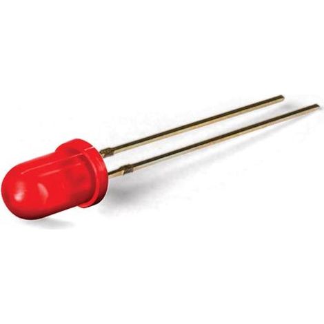 5 mm Standard-LED-Lampe, rot, diffus