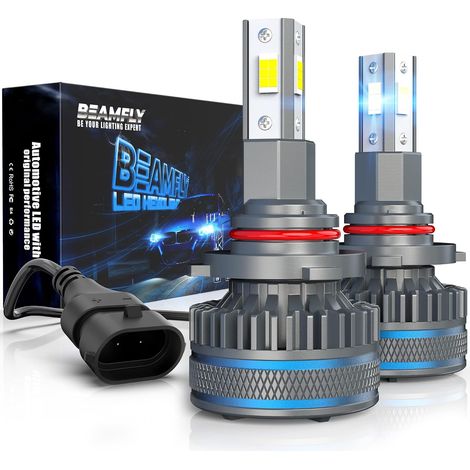 HB3 9005 LED 36000LM Headlight Bulbs for Lenticular Headlight Conversion Kit Halogen to Xenon Car Headlights High Power 100W 12V 6000K Cool White Light (1/5)