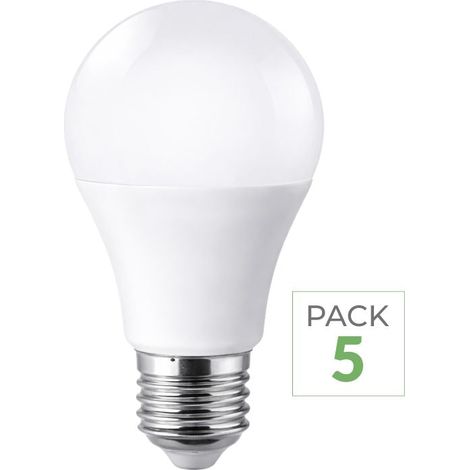 Ampoule E27 LED 9W 220V A60 180° - Pack de 5 / Blanc Chaud  - SILUMEN