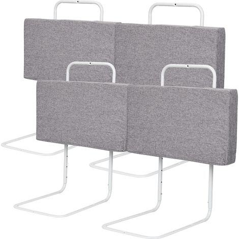 Randaco Bettgitter Bettschutzgitter 200cm Rausfallschutz für Kinder Höhenverstellbar Kinderbettgitter für Bett 5-Loch Verstellbare Seitenschutz 4 Stück Grau (1/5)