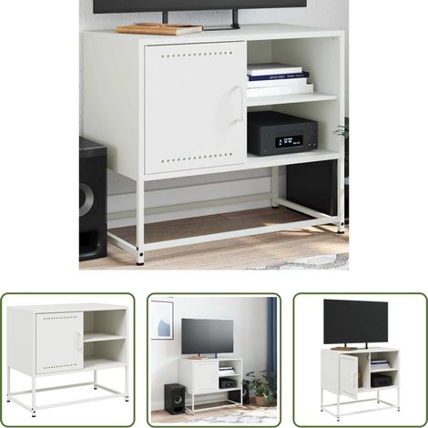Stahl - TV-Schrank Weiß 68x39x60,5 cm Stahl (1/5)