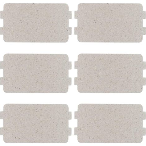 Lot de 6 Plaque Mica Micro Ondes Pièces de Four à Micro-ondes Feuille de Mica Universelle Couverture de Guide d'ondes 117×64mm (1/4)