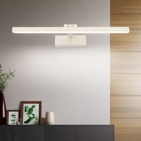 GENERIC-Lampe de Meuble-lavabo de Salle de Bain Moderne à LED au-Dessus du Miroir, En Acier Inoxydable Rotatif Lumièren Applique Murale Vanité Maquillage Éclairage ,blanc,Lumière blanche (1/4)