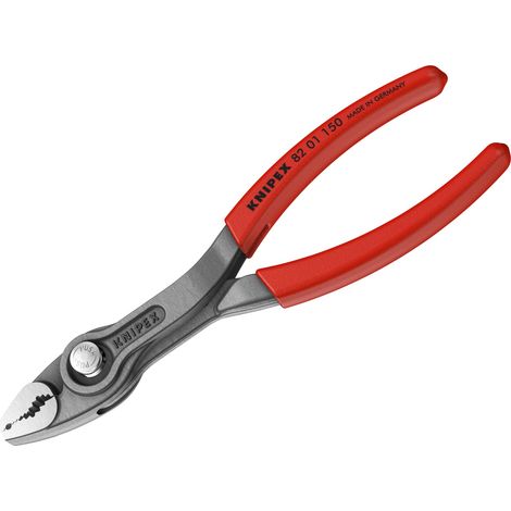 KNIPEX 82 01 150 SB TwinGrip® front and side gripping pliers with non-slip plastic coating grey atramentized 150 mm