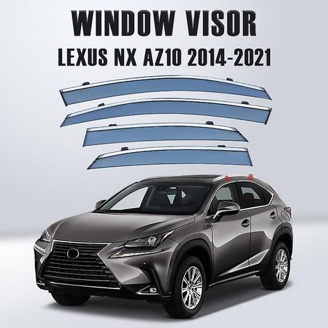 Déflecteurs de pluie et de pluie pour vitres de voiture Lexus NX AZ10 2014-2021 (4 pièces)