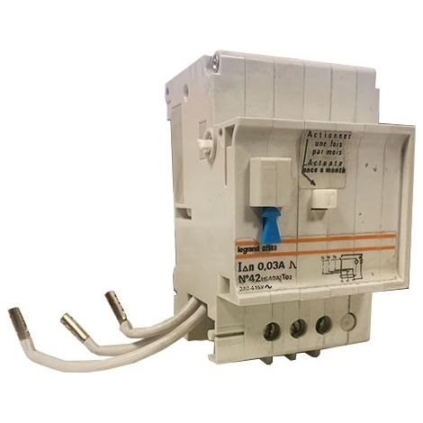 Legrand 02563 Bloque diferencial 30mA tripolar para D40-D80 1-40A 380-415V