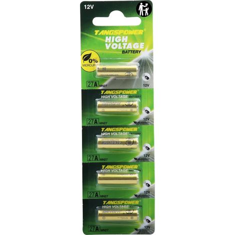 Piles A27 12V 27A 12 Volts Lot de 5 Piles alcalines 27 A 12 V V27A LR27A MN27 L828 A27 12 V (1/5)