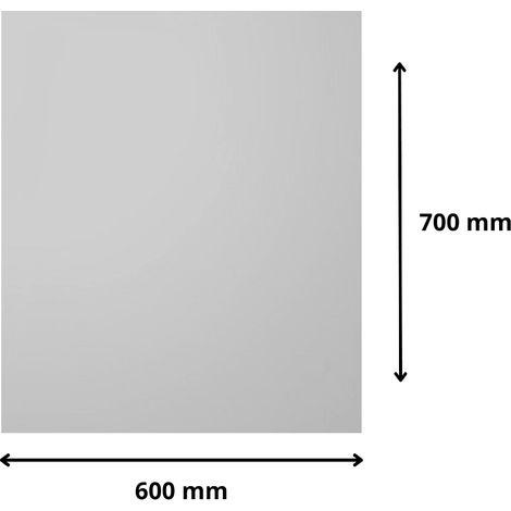 Plaque verre acrylique miroir 3 mm - 60 x 70 cm (600 x 700 mm) - Verre synthétique - Bord droits - Plexiglass