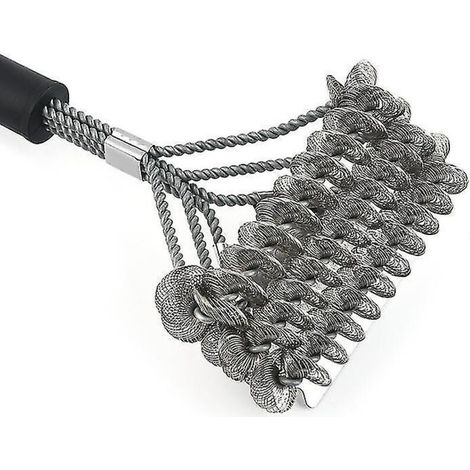 Brosse nettoyante pour gril, brosse à gril sécuritaire et poils de grattoir (1/3)