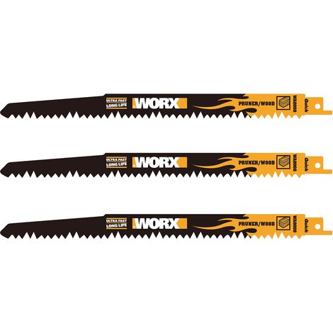Worx Lame universali professionali per sega alternativa, resistenti, per taglio del legno, compatibili con Bosch, DeWalt, Makita e molti altri