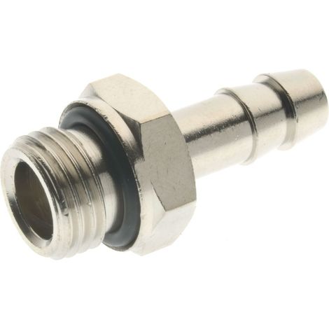 Raccord de tuyau souple RS PRO Droit, BSPP 3/8" mâle Laiton, 75 bar ( Prix pour Paquet de 10 )