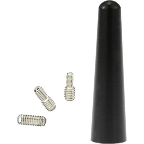 Capuchon d'antenne de 6,5 cm pour panneau de voiture, tige filetée d'arrêt courte, couverture décorative de toit d'antenne, adaptateur automatique pour radio avec adaptateur en alliage d'alumi (1/3)