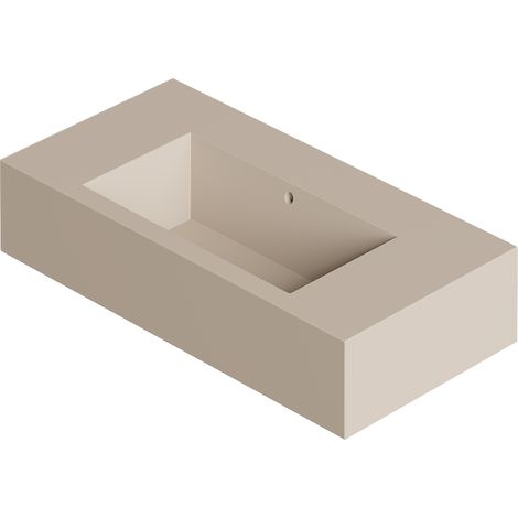 KUBO 80 Sable mat 0 trou Bonde Siphon Noir P.serviette Noir