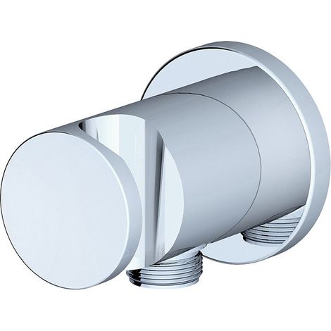 Ravak Chrome - Codo de ducha con soporte, cromo X07P206 (1/4)